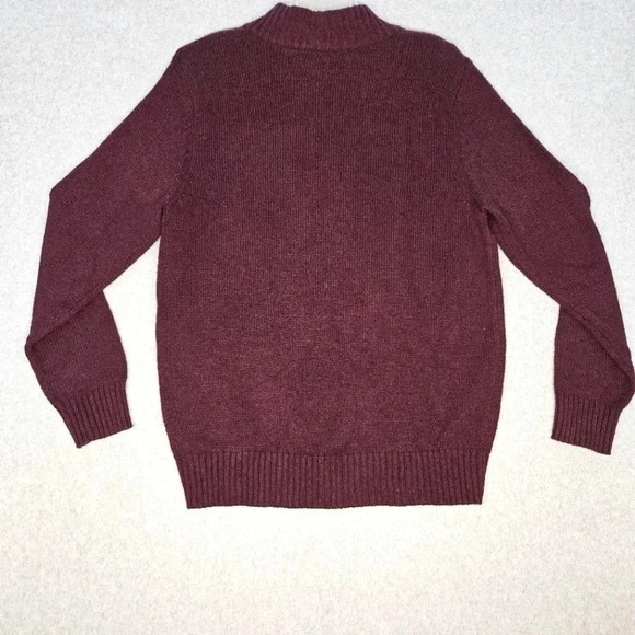 Sonoma Men's Burgundy Button Neck Sweater Size Lg - Picture 5 of 5
